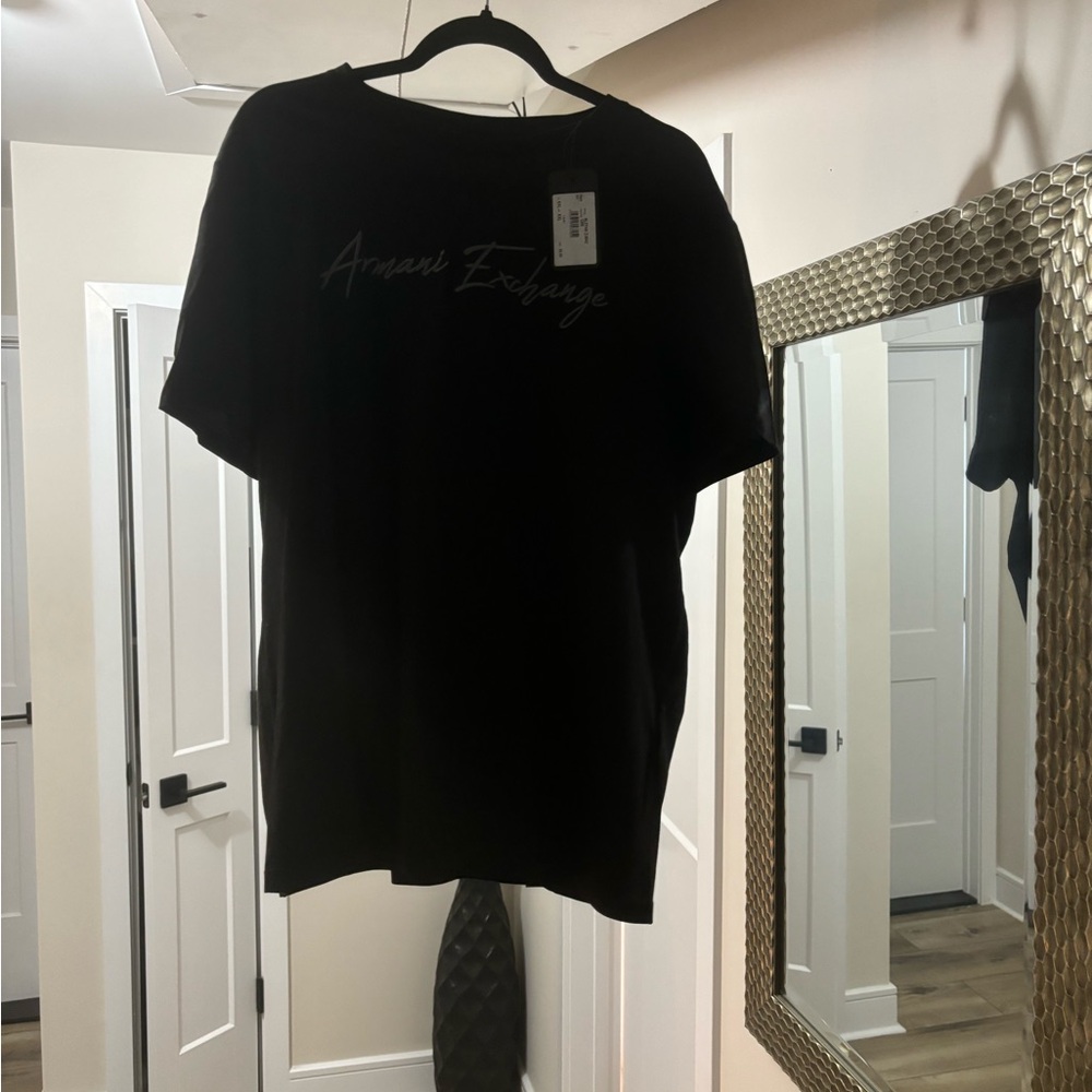 Armani Black embroidery tshirt XL
